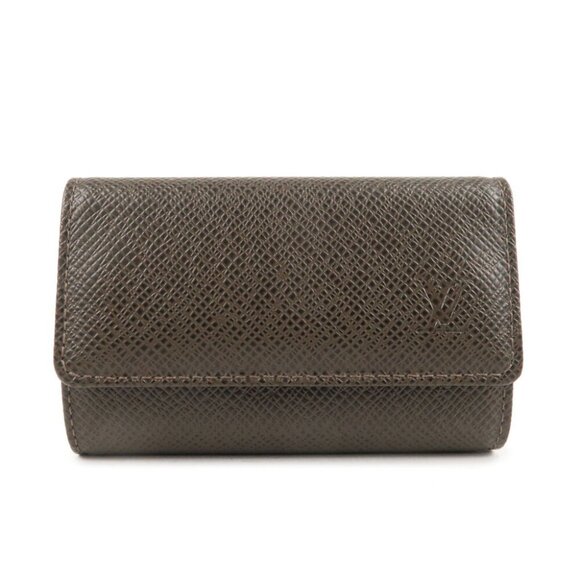 Auth Louis Vuitton Taiga Leather Multicles 6 Key Case Gris - Picture 1 of 14